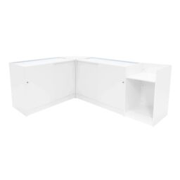 Monstershop Hyperion LED Shop Counter Set K1200, B1200, TB60 & LM60 - White - thumbnail 2