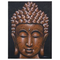 KDMD Buddha Painting - Copper Brocade Detail in Brown - thumbnail 1