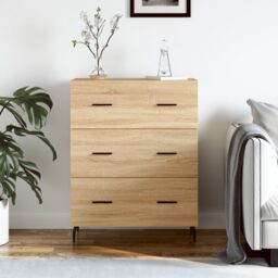 Berkfield Home Sideboard Sonoma Oak 69.5x34x90 cm Engineered Wood in Brown - thumbnail 1