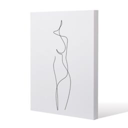 Benjamin Tate Design line art drawing of woman (Canvas Print) / 127 x 101 x 4cm in Natural - Size: 127 x 101 x 4 cm - thumbnail 1
