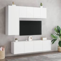 Berkfield Home TV Cabinets Wall-mounted 2 pcs White 60x30x41 cm - Size: 60 x 30 x 41 cm - thumbnail 1