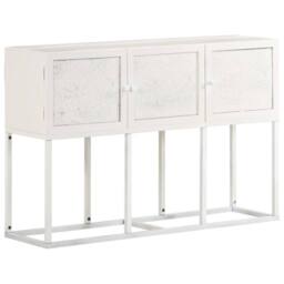 Berkfield Home Sideboard 115x30x76 cm Solid Mango Wood in White - Size: 115 x 30 x 76 cm - thumbnail 8