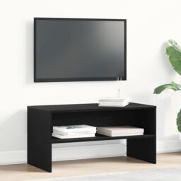 Berkfield Home TV Cabinet Black Oak 80x40x40 cm Engineered Wood - Size: 80 x 40 x 40 cm