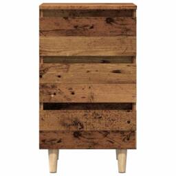 Berkfield Home Bedside Cabinet Old Wood 40x35x69 cm Engineered Wood in Brown - Size: 40 x 35 x 69 cm - thumbnail 4