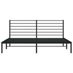 Berkfield Home Metal Bed Frame with Headboard Black 200x200 cm - thumbnail 6