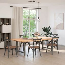 Berkfield Home Coffee Table Legs Anthracite 2 pcs 90x(72-73) cm Steel in Black - thumbnail 2