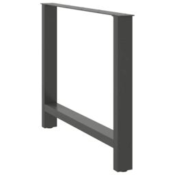Berkfield Home Coffee Table Legs Anthracite 2 pcs 90x(72-73) cm Steel in Black - thumbnail 4