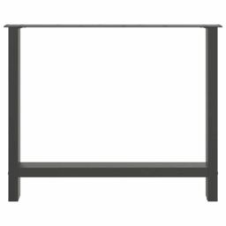 Berkfield Home Coffee Table Legs Anthracite 2 pcs 90x(72-73) cm Steel in Black - thumbnail 5