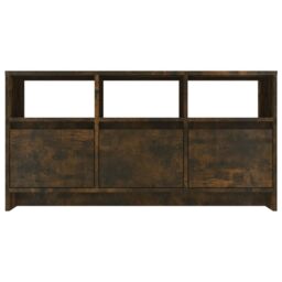 Berkfield Home TV Cabinet Smoked Oak 102x37.5x52.5 cm Engineered Wood in Brown - thumbnail 6