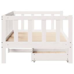 Berkfield Home Daybed with Drawers without Mattress White 80x200 cm Solid Wood - thumbnail 7