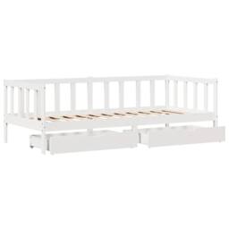 Berkfield Home Daybed with Drawers without Mattress White 80x200 cm Solid Wood - thumbnail 9