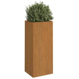 Berkfield Home Planter 32x29x75 cm Corten Steel in Brown - Size: 32 x 29 x 75 cm