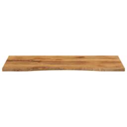 Berkfield Home Desk Top with Curve 140x50x2.5 cm Solid Wood Rough Mango in Brown - thumbnail 3