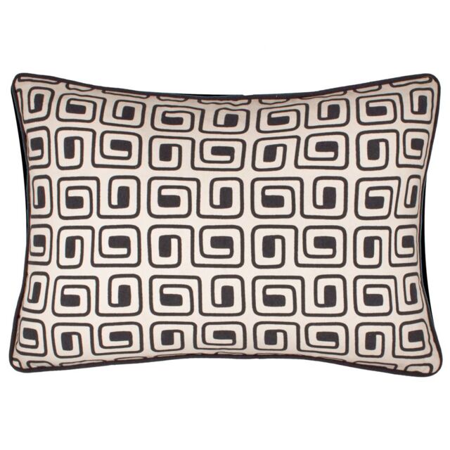 HOEM Safara Printed 100% Cotton Cushion in Black - Size: 50 cm x 35 cm - image 1