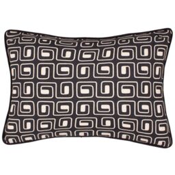 HOEM Safara Printed 100% Cotton Cushion in Black - Size: 50 cm x 35 cm - thumbnail 2