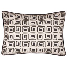 HOEM Safara Printed 100% Cotton Cushion in Black - Size: 50 cm x 35 cm - thumbnail 1