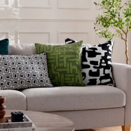 HOEM Safara Printed 100% Cotton Cushion in Black - Size: 50 cm x 35 cm - thumbnail 5