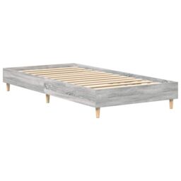 Berkfield Home Bed Frame No Mattress Grey Sonoma 100x200 cm Engineered Wood - thumbnail 4