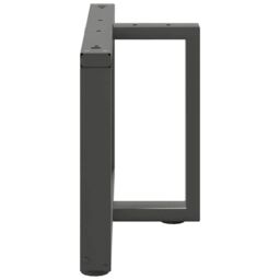 Berkfield Home Coffee Table Legs T-Shaped¬†2 pcs Anthracite 70x25x(42-43) cm Steel in Black - thumbnail 5
