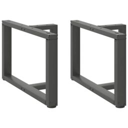 Berkfield Home Coffee Table Legs T-Shaped¬†2 pcs Anthracite 70x25x(42-43) cm Steel in Black - thumbnail 1