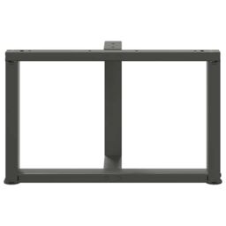 Berkfield Home Coffee Table Legs T-Shaped¬†2 pcs Anthracite 70x25x(42-43) cm Steel in Black - thumbnail 6