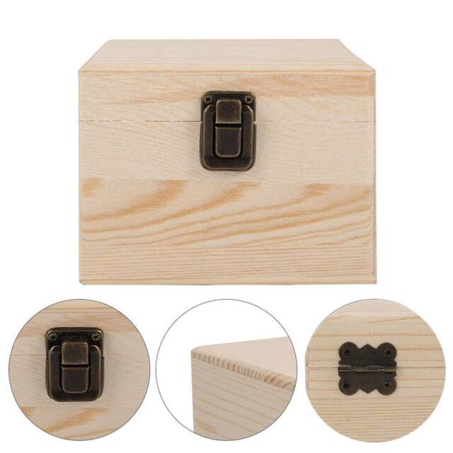 EONLION M-19.5x19.5x10cm Plain Wooden Storage Gift Box Home in Natural - Size: 500mm - image 1