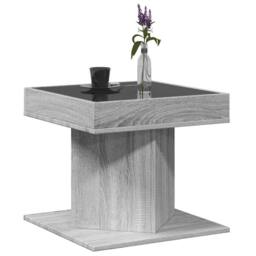 Berkfield Home Decorative Coffee Table with LED Grey Sonoma 50x50x45 cm Engineer - Size: 50 x 50 x 45 cm - thumbnail 5