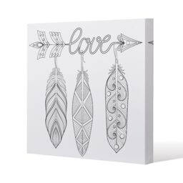 Benjamin Tate Design Bohemian Arrow (Canvas Print) / 101 x 101 x 4cm in Natural - Size: 101 x 101 x 4 cm - thumbnail 1