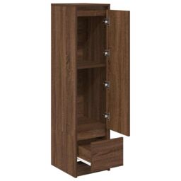 Berkfield Home Highboard Brown Oak 29.5x34x119.5 cm Engineered Wood - thumbnail 5