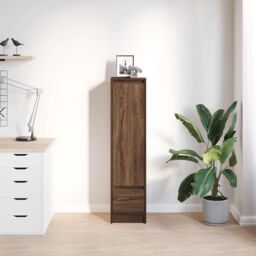 Berkfield Home Highboard Brown Oak 29.5x34x119.5 cm Engineered Wood - thumbnail 3