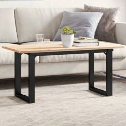 Berkfield Home Coffee Table Legs O-Frame 90x30x43 cm Steel in Black - Size: 90 x 30 x 43 cm - thumbnail 1