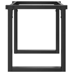 Berkfield Home Coffee Table Legs O-Frame 90x30x43 cm Steel in Black - Size: 90 x 30 x 43 cm - thumbnail 5