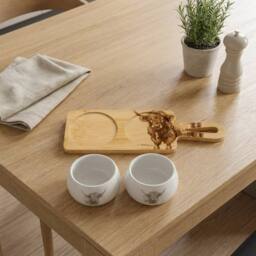 Garden Greatness Duo Highland Cow Dip Bowl Tray Set - Size: 1 Pack - thumbnail 2