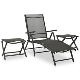 Berkfield Home 10 Piece Garden Dining Set Black & Anthracite - thumbnail 4