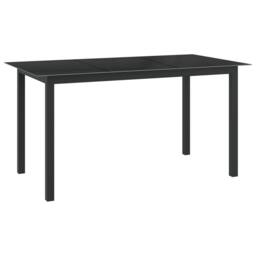 Berkfield Home 10 Piece Garden Dining Set Black & Anthracite - thumbnail 8