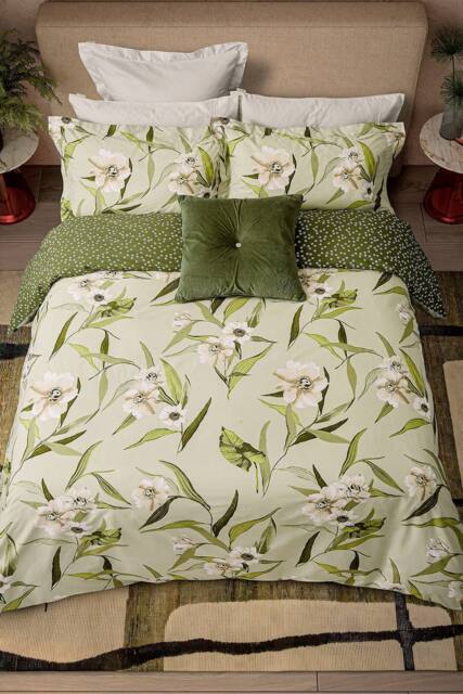 Ted Baker 'Cabana' Cotton Duvet Cover Set in Green - Size: Double - image 1