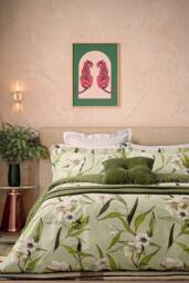 Ted Baker 'Cabana' Cotton Duvet Cover Set in Green - Size: Double - thumbnail 2