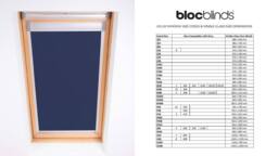 Bloc Blinds Blackout Blind for Velux Roof Window - Navy in Silver - Size: PK04 - thumbnail 4