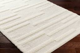 Livabliss Rodos-Modern Beige White Soft Plush Pile Living Bedroom Rug - Size: 120 cm x 170 cm - thumbnail 6