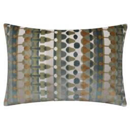 Furn Metro Abstract Velvet Rectangular Cushion in Green - Size: 40 cm x 60 cm