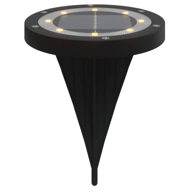 Berkfield Home Solar Ground Lights with Ground Spikes Outdoor 12 pcs Warm White in Black - image 1