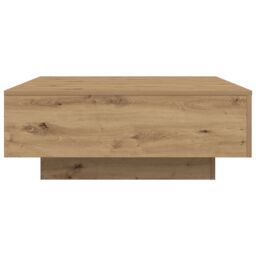 Berkfield Home Coffee Table with LED Lights Artisan Oak 80x80x31 cm in Brown - Size: 80 x 80 x 31 cm - thumbnail 6