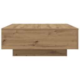 Berkfield Home Coffee Table with LED Lights Artisan Oak 80x80x31 cm in Brown - Size: 80 x 80 x 31 cm - thumbnail 7