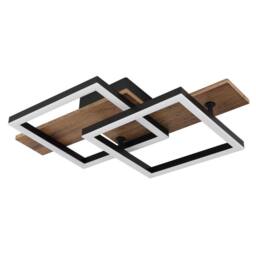 Netlighting Jeffry Integrated LED Semi Flush Ceiling Light Matt Black LED 3000K - thumbnail 2