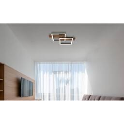 Netlighting Jeffry Integrated LED Semi Flush Ceiling Light Matt Black LED 3000K - thumbnail 6
