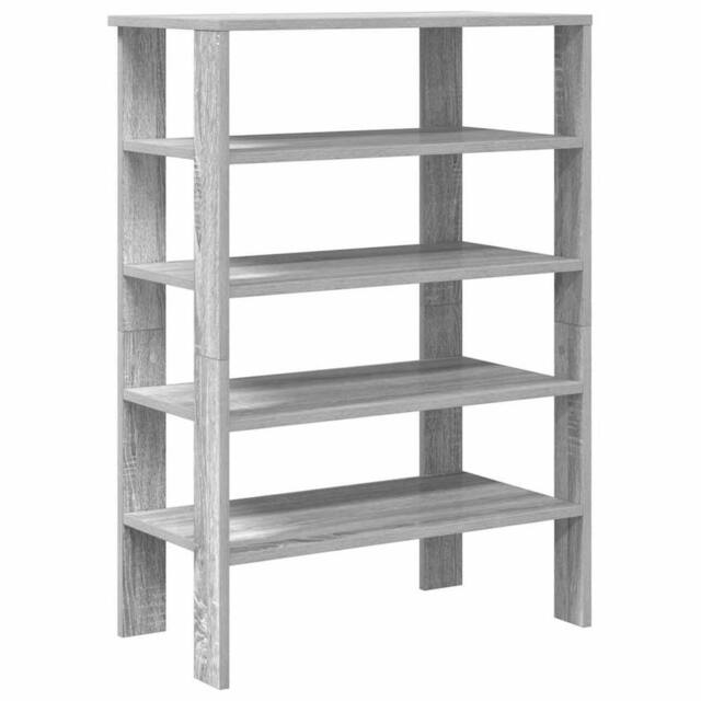 Berkfield Home Shoe Rack Grey Sonoma 61x32x87.5 cm Engineered Wood - image 1