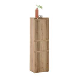 Cheshire Premium Haven 2 Door & 1 Drawer Brown Narrow Cabinet - thumbnail 5