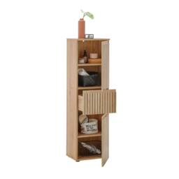 Cheshire Premium Haven 2 Door & 1 Drawer Brown Narrow Cabinet - thumbnail 6