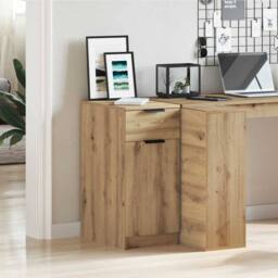 Berkfield Home Decorative Desk Cabinet Artisan Oak 33x50x75 cm Engineered Wood in Brown - Size: 33 x 50 x 75 cm - thumbnail 1