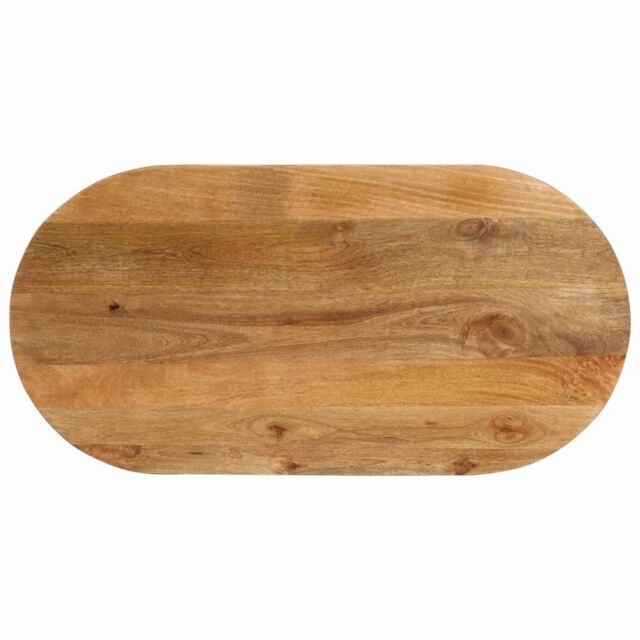 Berkfield Home Table Top 120x60x3.8 cm Oval Solid Wood Mango in Brown - image 1
